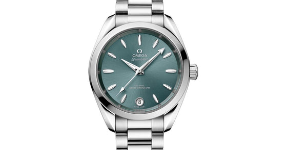 Omega Seamaster Aqua Terra 150M Co-Axial Master Chronometer 34mm Stainless Steel Green Index Dial Steel Bracelet 220.10.34.20.10.001 - BRAND NEW