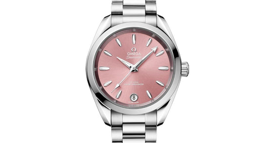 Omega Seamaster Aqua Terra 150M Co-Axial Master Chronometer 34mm Stainless Steel Pink Index Dial Steel Bracelet 220.10.34.20.10.003 - BRAND NEW