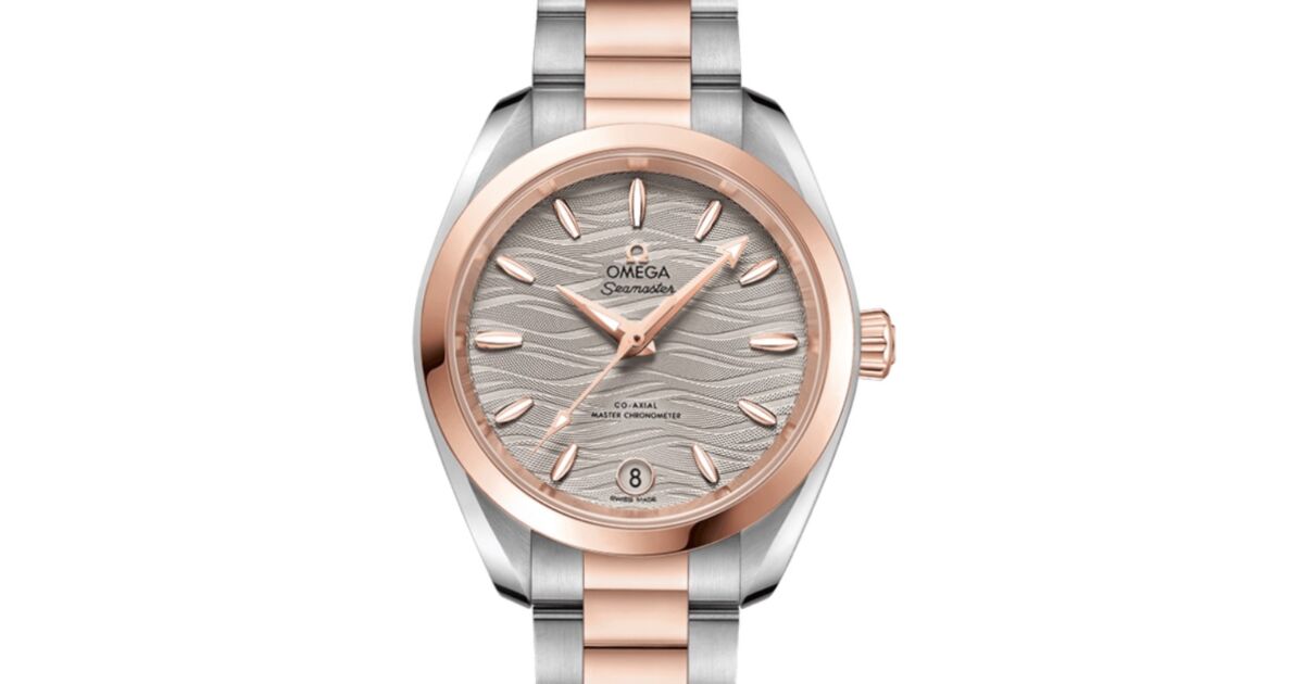 Omega Seamaster Aqua Terra 150M Co-Axial Master Chronometer 34mm Stainless Steel Sedna Gold Grey Dial Sedna Gold Index Steel Sedna Gold Bracelet 220.20.34.20.06.001 - BRAND NEW