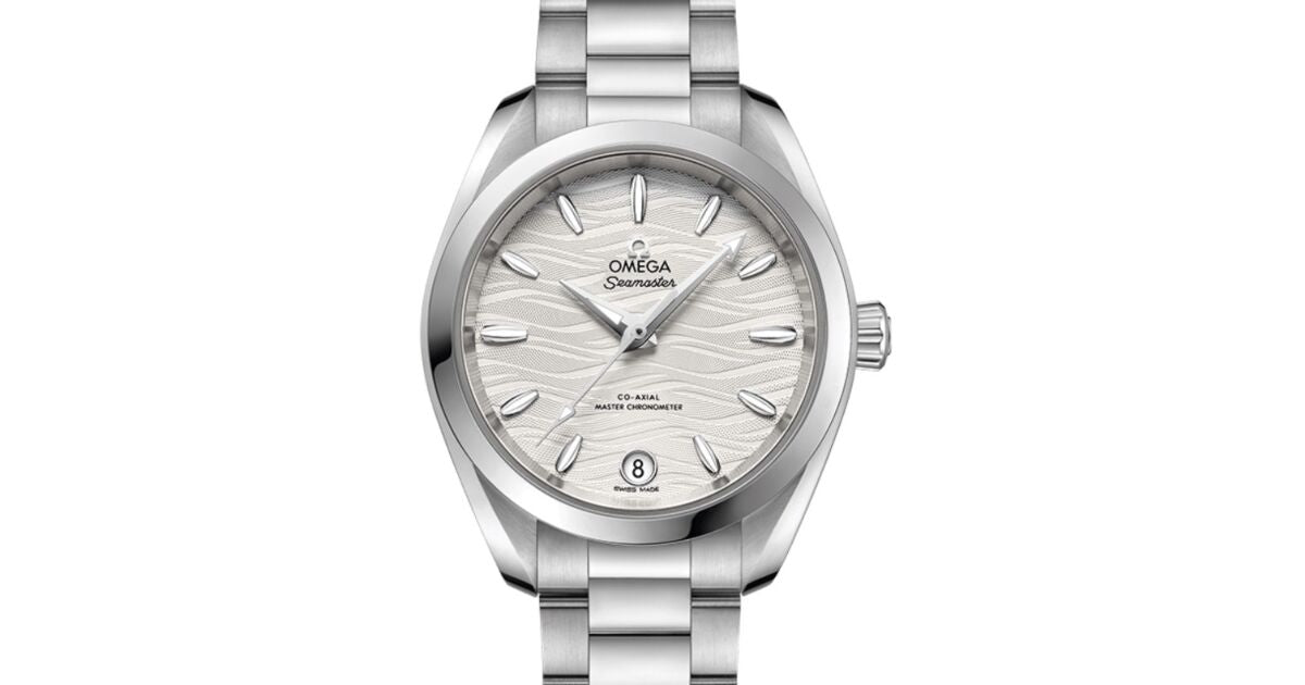 Omega Seamaster Aqua Terra 150M Co-Axial Master Chronometer 34mm Stainless Steel Silver Dial White Gold Index Steel Bracelet 220.10.34.20.02.002 - BRAND NEW