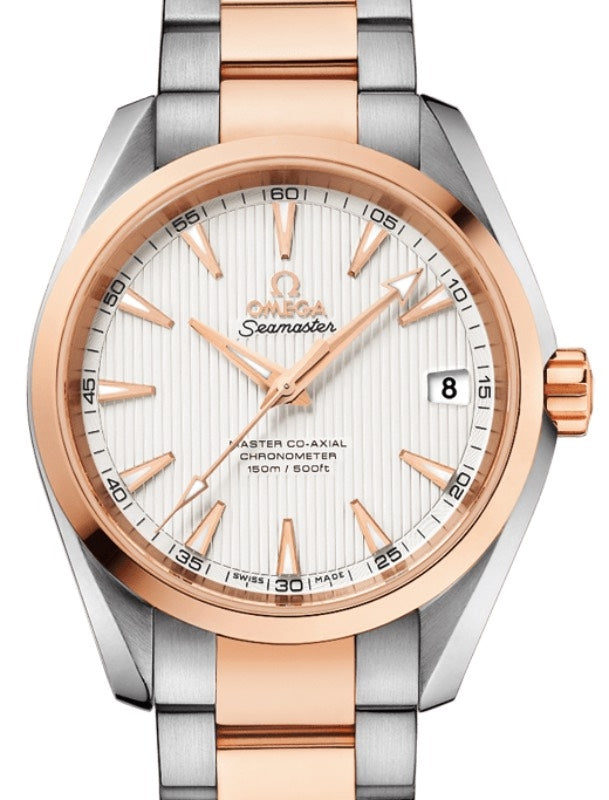 Omega Seamaster Aqua Terra 150M Master Co-Axial Chronometer 38.5mm Stainless Steel Red Gold Silver Dial Steel Red Gold Bracelet 231.20.39.21.02.001 - BRAND NEW