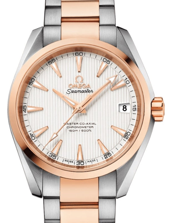 Omega Seamaster Aqua Terra 150M Master Co-Axial Chronometer 38.5mm Stainless Steel Red Gold Silver Dial Steel Red Gold Bracelet 231.20.39.21.02.001 - BRAND NEW