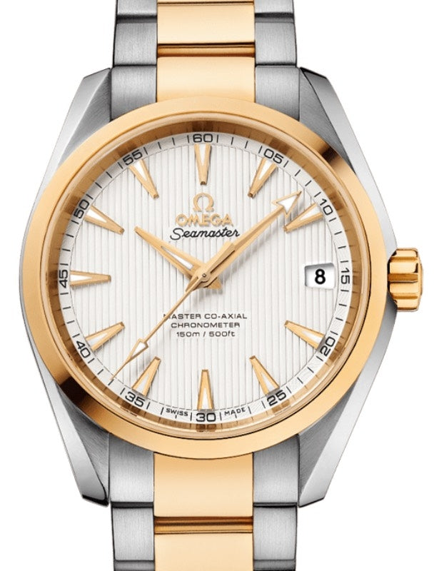 Omega Seamaster Aqua Terra 150M Master Co-Axial Chronometer 38.5mm Stainless Steel Yellow Gold Silver Dial Steel Yellow Gold Bracelet 231.20.39.21.02.002 - BRAND NEW