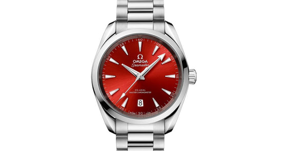 Omega Seamaster Aqua Terra 150M Co-Axial Master Chronometer 38mm Stainless Steel Red Index Dial Steel Bracelet 220.10.38.20.13.003 - BRAND NEW