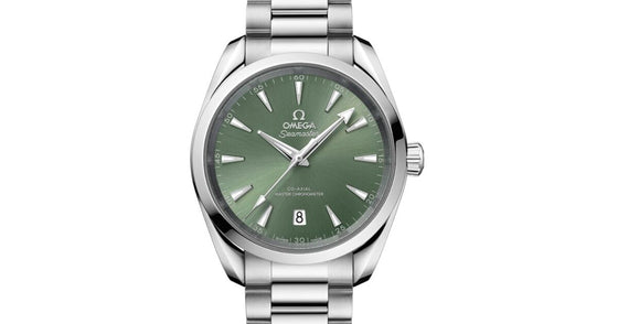 Omega Seamaster Aqua Terra 150M Co-Axial Master Chronometer 38mm Stainless Steel Green Index Dial Steel Bracelet 220.10.38.20.10.002 - BRAND NEW