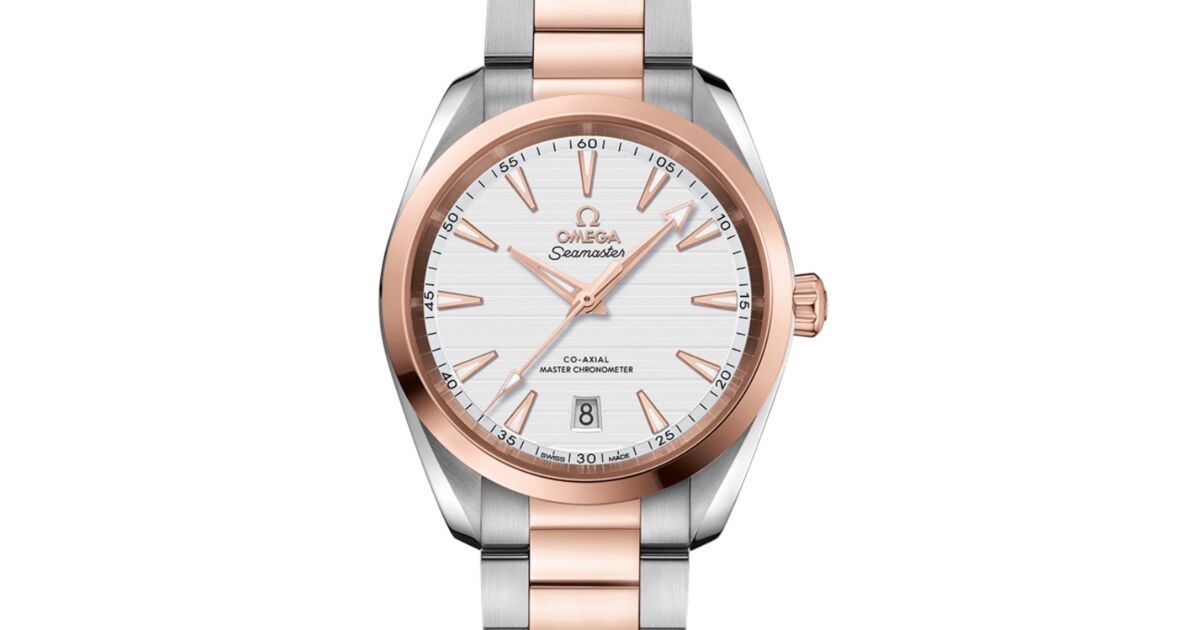 Omega Seamaster Aqua Terra 150M Co-Axial Master Chronometer 38mm Stainless Steel Sedna Gold Silver Dial Steel Sedna Gold Bracelet 220.20.38.20.02.001 - BRAND NEW