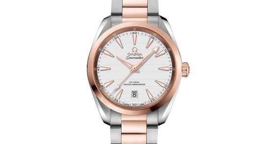 Omega Seamaster Aqua Terra 150M Co-Axial Master Chronometer 38mm Stainless Steel Sedna Gold Silver Dial Steel Sedna Gold Bracelet 220.20.38.20.02.001 - BRAND NEW