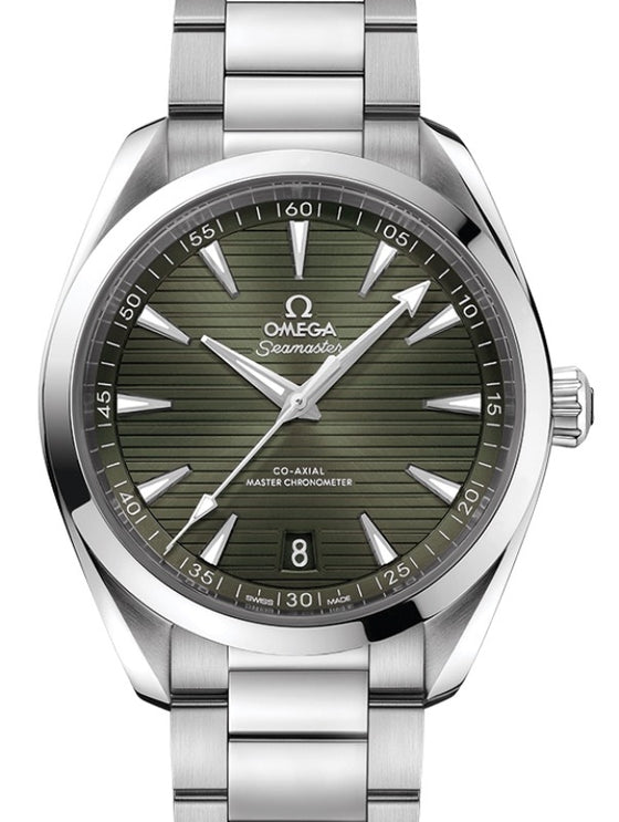 Omega Seamaster Aqua Terra 150M Co-Axial Master Chronometer 41mm Stainless Steel Green Dial Steel Bracelet 220.10.41.21.10.001 - BRAND NEW