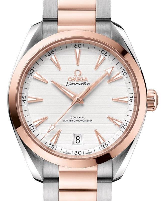 Omega Seamaster Aqua Terra 150M Co-Axial Master Chronometer 41mm Stainless Steel Sedna Gold Silver Dial Steel Sedna Gold Bracelet 220.20.41.21.02.001 - BRAND NEW