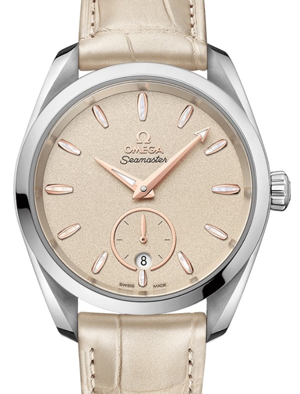 Omega Seamaster Aqua Terra 150M Co-Axial Master Chronometer Small Seconds 38mm Stainless Steel Grey Dial Alligator Leather Strap 220.13.38.20.09.001 - BRAND NEW
