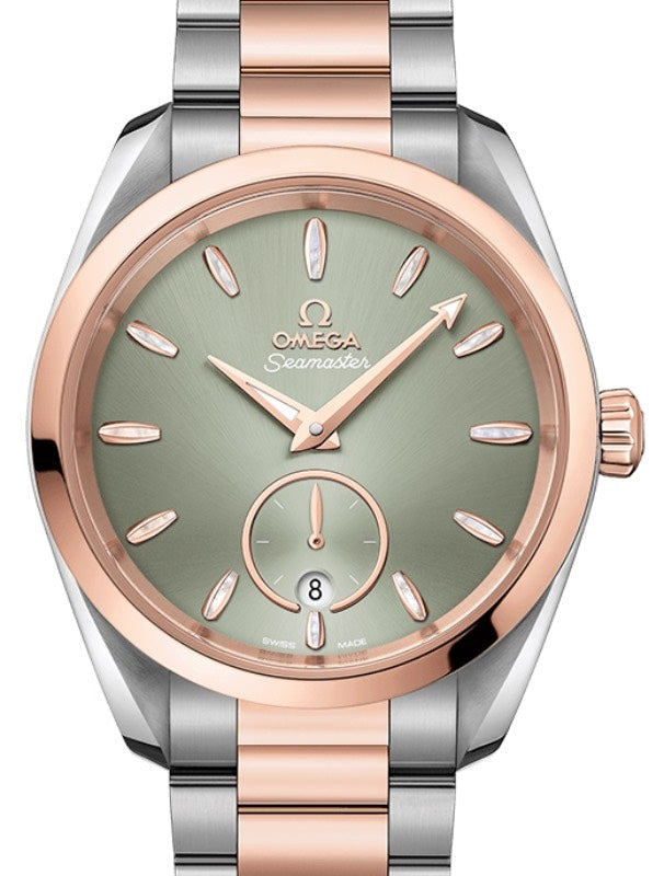 Omega Seamaster Aqua Terra 150M Co-Axial Master Chronometer Small Seconds 38mm Stainless Steel Sedna Gold Bezel Green Dial Steel Sedna Gold Bracelet 220.20.38.20.10.001 - BRAND NEW