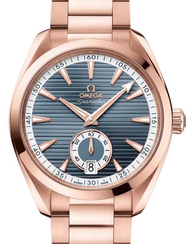 Omega Seamaster Aqua Terra 150M Co-Axial Master Chronometer Small Seconds 41mm Sedna Gold Blue Dial Sedna Gold Bracelet 220.50.41.21.03.001 - BRAND NEW