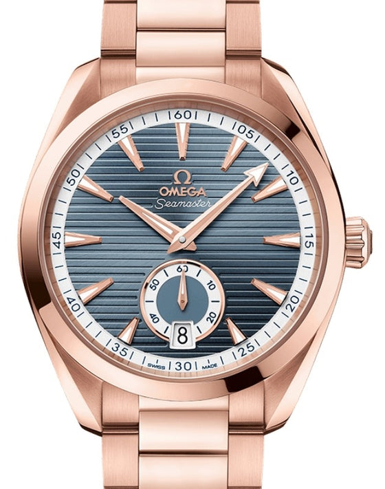Omega Seamaster Aqua Terra 150M Co-Axial Master Chronometer Small Seconds 41mm Sedna Gold Blue Dial Sedna Gold Bracelet 220.50.41.21.03.001 - BRAND NEW