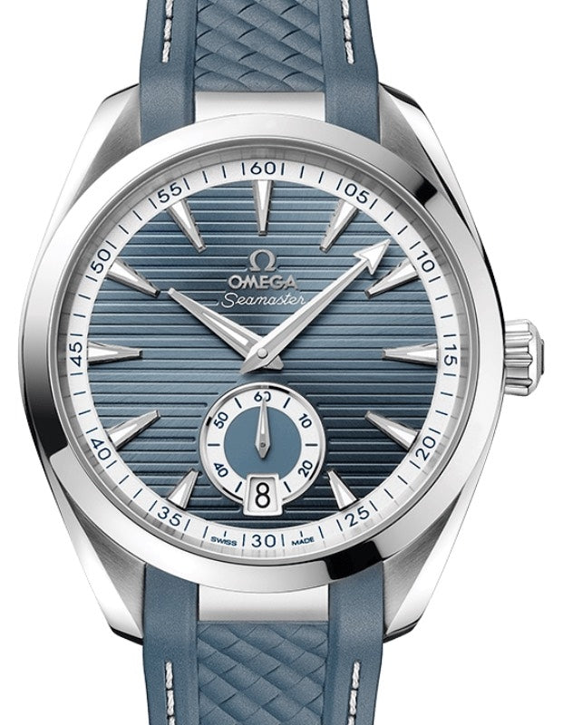Omega Seamaster Aqua Terra 150M Co-Axial Master Chronometer Small Seconds 41mm Stainless Steel Blue Dial Rubber Strap 220.12.41.21.03.005 - BRAND NEW