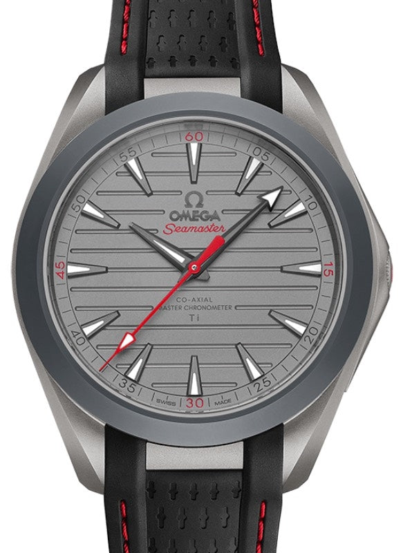 Omega Seamaster Aqua Terra 150M Co-Axial Master Chronometer Ultra Light Titanium 41mm Grey Dial Rubber Strap 220.92.41.21.06.001 - BRAND NEW