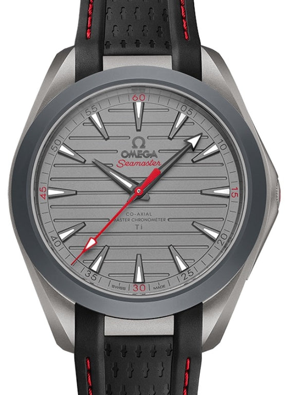 Omega Seamaster Aqua Terra 150M Co-Axial Master Chronometer Ultra Light Titanium 41mm Grey Dial Rubber Strap 220.92.41.21.06.001 - BRAND NEW