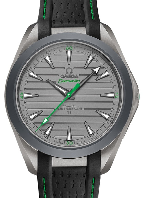 Omega Seamaster Aqua Terra 150M Co-Axial Master Chronometer Ultra Light Titanium 41mm Grey Dial Rubber Strap 220.92.41.21.06.003 - BRAND NEW