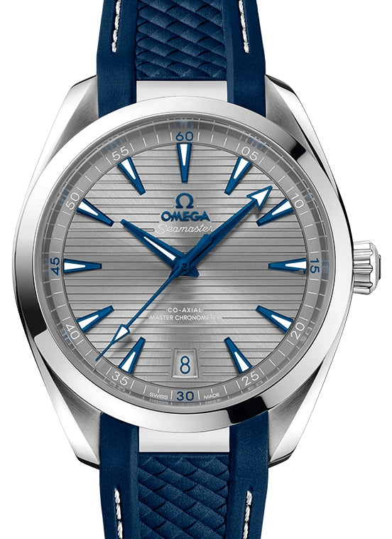Omega Seamaster Aqua Terra 150M Co-Axial Master Chronometer Stainless Steel Grey Dial & Rubber Strap 41mm 220.12.41.21.06.001 - BRAND NEW