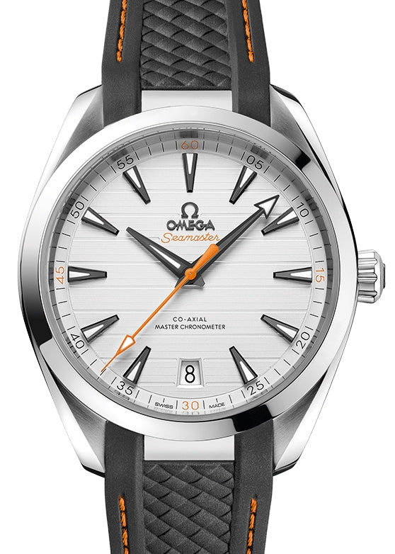 Omega Seamaster Aqua Terra 150M Co-Axial Master Chronometer 41mm Stainless Steel Silver Dial Rubber Strap 220.12.41.21.02.002 - BRAND NEW