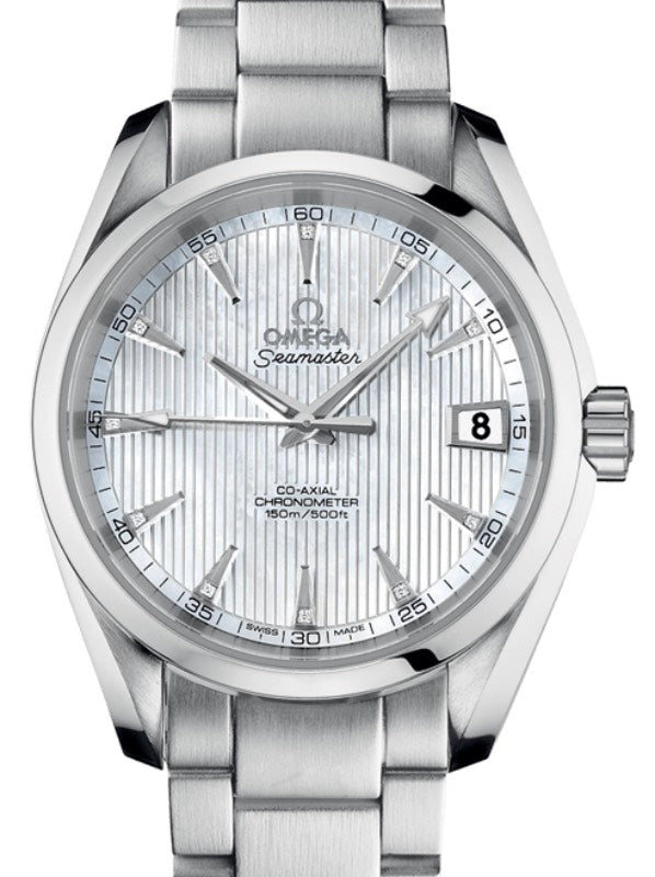 Omega Seamaster Aqua Terra 150M Omega Co-Axial 38.5mm Stainless Steel White Dial Steel Bracelet 231.10.39.21.55.001 - BRAND NEW