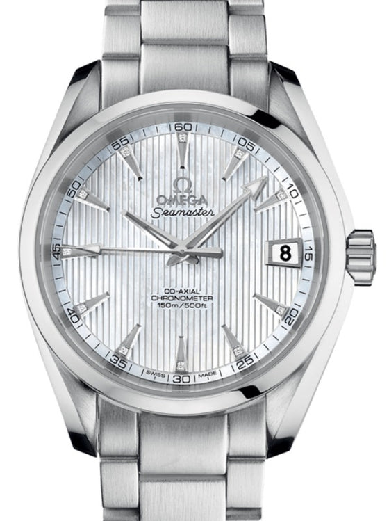 Omega Seamaster Aqua Terra 150M Omega Co-Axial 38.5mm Stainless Steel White Dial Steel Bracelet 231.10.39.21.55.001 - BRAND NEW