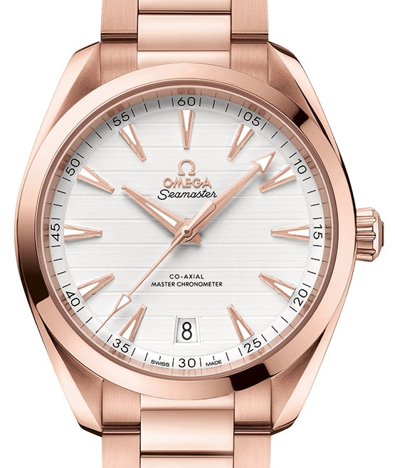 Omega Seamaster Aqua Terra 150M Sedna Gold Silver Dial & Gold Bracelet 41mm 220.50.41.21.02.001 - BRAND NEW
