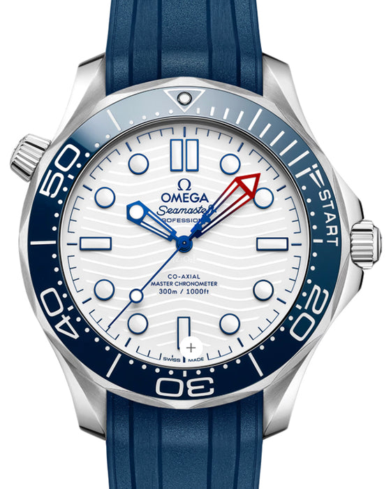 Omega Seamaster Diver 300m 42mm Steel White Dial Rubber Strap 210.32.42.20.04.002