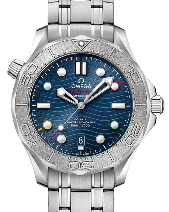 Omega Seamaster Diver 300M Beijing 2022 Co-Axial Master Chronometer 42mm Stainless Steel Blue Dial Bracelet 522.30.42.20.03.001 - BRAND NEW
