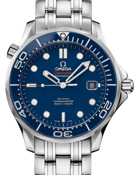 Omega Seamaster Diver 300M Co-Axial Chronometer 41mm Stainless Steel Ceramic Bezel Blue Dial Steel Bracelet 212.30.41.20.03.001 - BRAND NEW