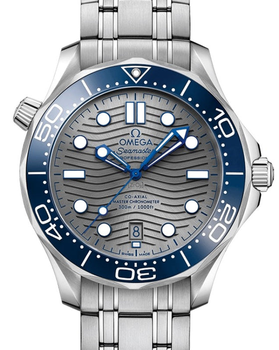 Omega Seamaster Diver 300M Co-Axial Master Chronometer 42mm Stainless Steel Grey Dial 210.30.42.20.06.001 - BRAND NEW