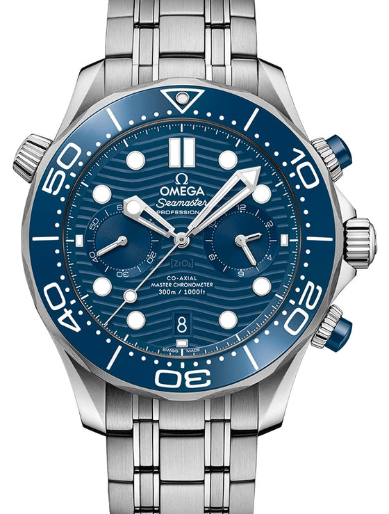 Omega Seamaster Diver 300M Co-Axial Master Chronometer Chronograph 44mm Stainless Steel Blue Dial 210.30.44.51.03.001 - BRAND NEW