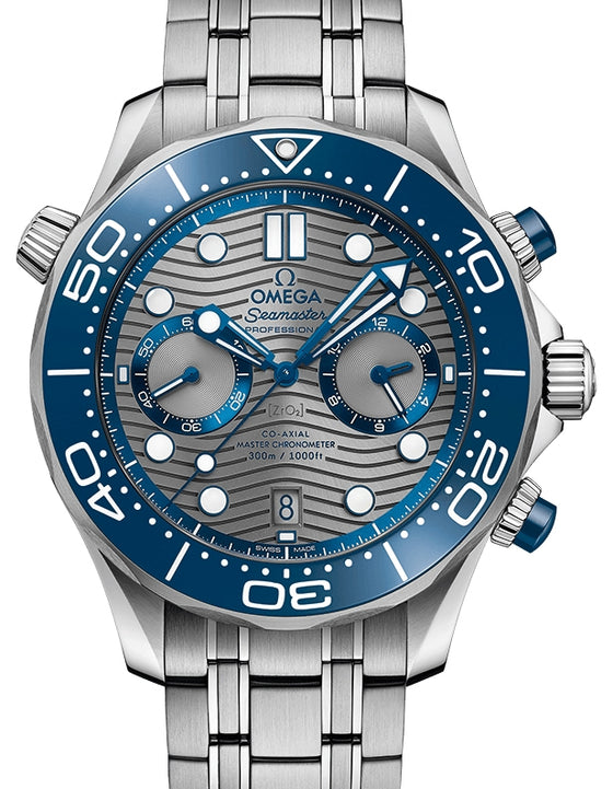 Omega Seamaster Diver 300M Co-Axial Master Chronometer Chronograph 44mm Stainless Steel Grey Dial 210.30.44.51.06.001 - BRAND NEW