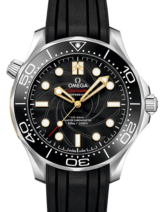 Omega Seamaster Diver 300M Co-Axial Master Chronometer "James Bond" Limited Edition Set Stainless Steel Black Dial Rubber Strap 42mm 210.22.42.20.01.003 - BRAND NEW
