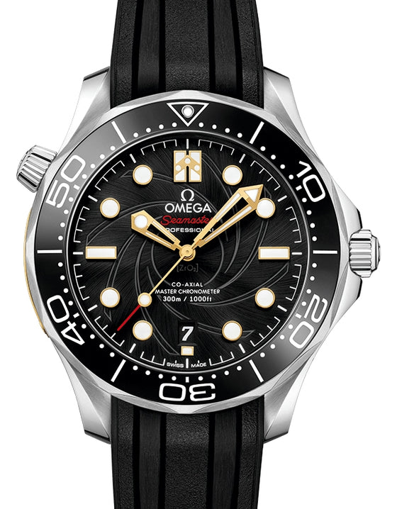 Omega Seamaster Diver 300M Co-Axial Master Chronometer "James Bond" Limited Edition Stainless Steel Black Dial Rubber Strap 42mm 210.22.42.20.01.004 - BRAND NEW