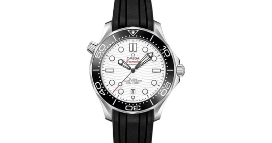 Omega Seamaster Diver 300M 42mm Steel White Dial Rubber Strap 210.32.42.20.04.001 - PRE-OWNED