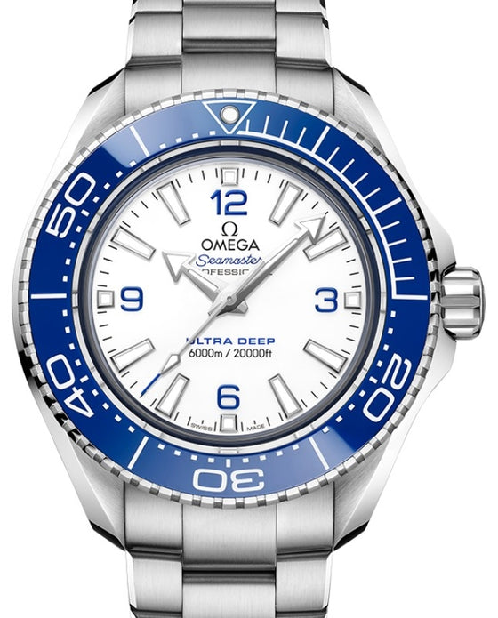 Omega Seamaster Planet Ocean 6000M "Ultra Deep" 45.5mm O-MEGASTEEL White Dial Bracelet 215.30.46.21.04.001