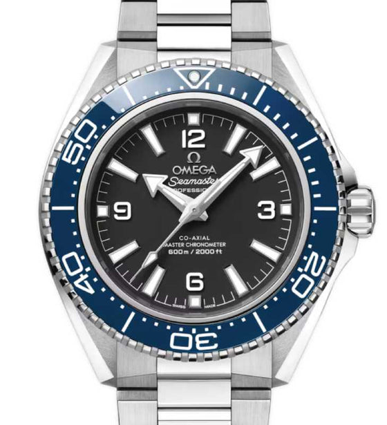Omega Seamaster Planet Ocean 600M 42mm Steel Blue Ceramic Bezel Black Dial Bracelet 217.30.42.21.01.002