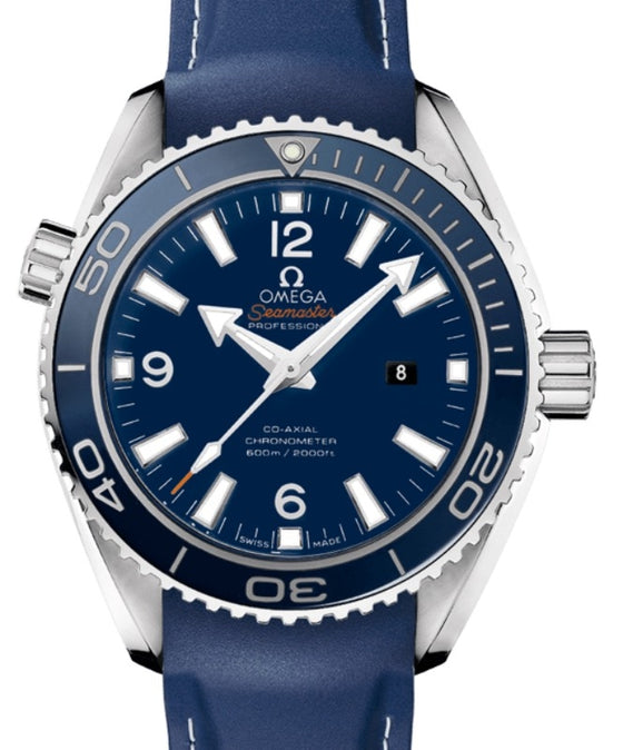 Omega Seamaster Planet Ocean 600M 37.5mm Titanium Blue Dial Rubber Strap 232.92.38.20.03.001
