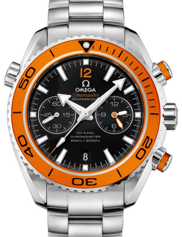 Omega Seamaster Planet Ocean 600M Co-Axial Chronometer Chronograph 45.5mm Stainless Steel Ceramic Bezel Black Dial Steel Bracelet 232.30.46.51.01.002 - BRAND NEW