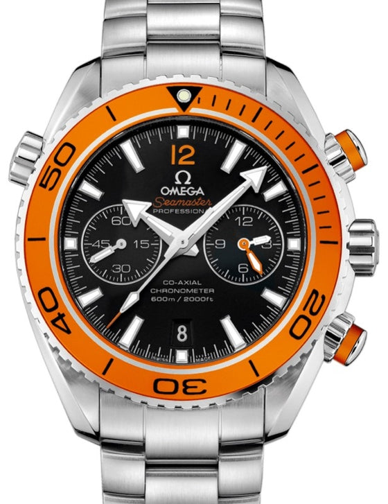 Omega Seamaster Planet Ocean 600M Co-Axial Chronometer Chronograph 45.5mm Stainless Steel Ceramic Bezel Black Dial Steel Bracelet 232.30.46.51.01.002 - BRAND NEW