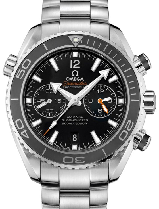 Omega Seamaster Planet Ocean 600M Co-Axial Chronometer Chronograph Stainless Steel Black Dial Steel Bracelet 232.30.46.51.01.001 - BRAND NEW