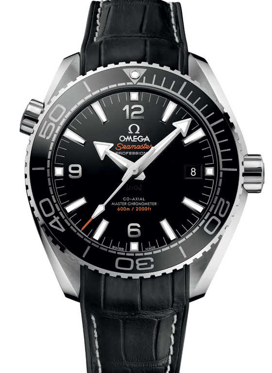 Omega Seamaster Planet Ocean 600M 43.5mm Steel Black Dial & Bezel Leather Strap 215.33.44.21.01.001