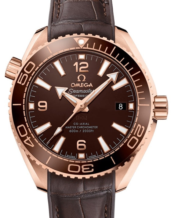 Omega Seamaster Planet Ocean 600M 39.5mm Sedna Gold Brown Dial 215.63.40.20.13.001