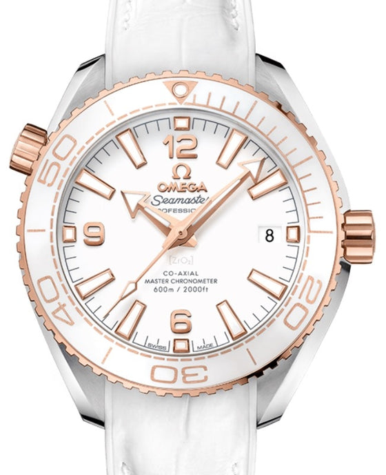 Omega Seamaster Planet Ocean 600M 39.5mm Sedna Gold White Dial 215.23.40.20.04.001