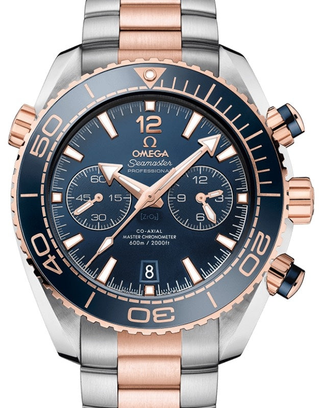 Omega Seamaster Planet Ocean 600M Chronograph 45.5mm Steel/Sedna Gold Blue Dial Bracelet 215.20.46.51.03.001