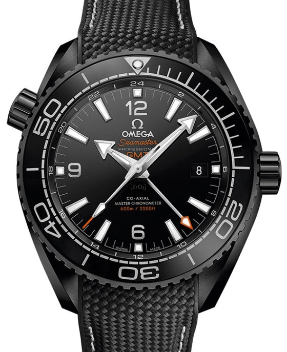 Omega Seamaster Planet Ocean 600M GMT "Deep Black" 45.5mm Ceramic Black Dial Rubber Strap 215.92.46.22.01.001