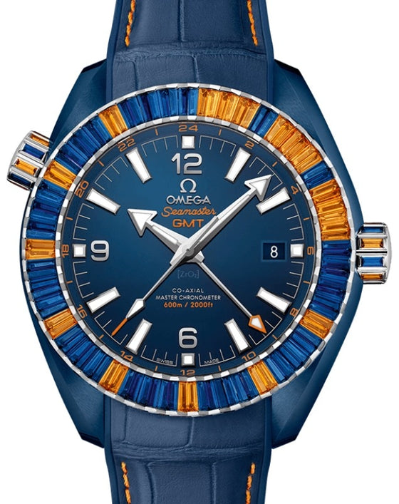 Omega Seamaster Planet Ocean 600M GMT 45.5mm Blue Ceramic Diamond/Sapphire Bezel 215.98.46.22.03.001