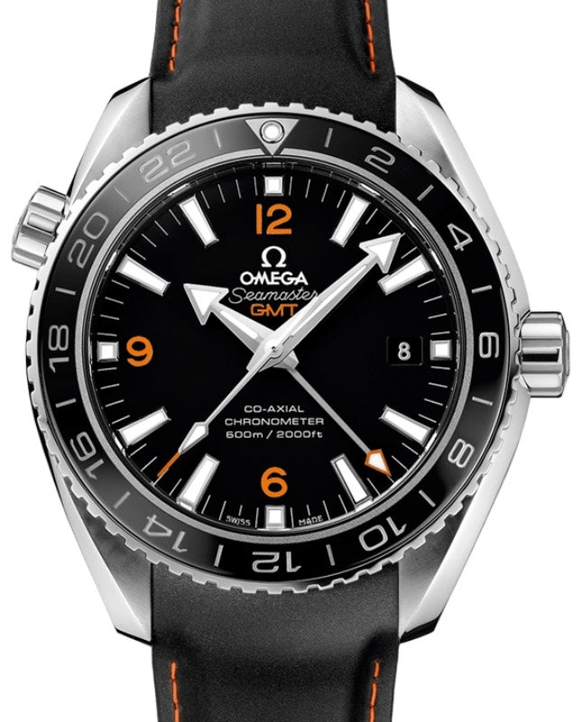 Omega Seamaster Planet Ocean 600M GMT 43.5mm Steel Black Dial Rubber Strap 232.32.44.22.01.002