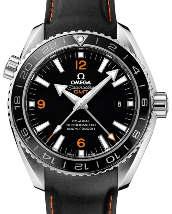 Omega Seamaster Planet Ocean 600M GMT 43.5mm Steel Black Dial Rubber Strap 232.32.44.22.01.002
