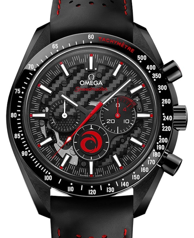 Omega Speedmaster "Dark Side of the Moon" Chronograph 44.25mm "Team Alinghi" Ceramic Skeleton Dial Leather Strap 311.92.44.30.01.002 - BRAND NEW